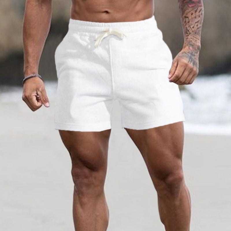 Men's Premium Cotton-Blend High-Elastic Running and Fitness Shorts