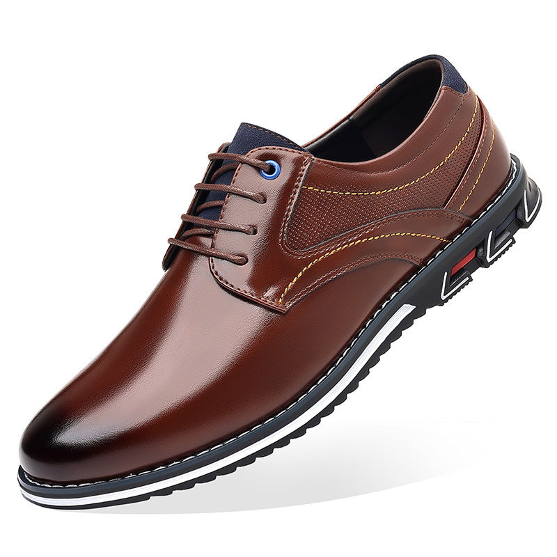 Men’s Lightweight Leather Lace-Up Shoes – Business Casual