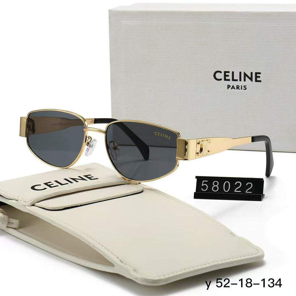 Retro Oval Women’s Sunglasses – Luxury Metal Frame UV380