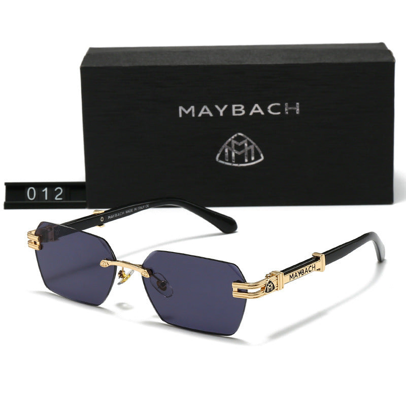 Men’s Rimless Square Sunglasses – Gradient UV380 Luxury Style