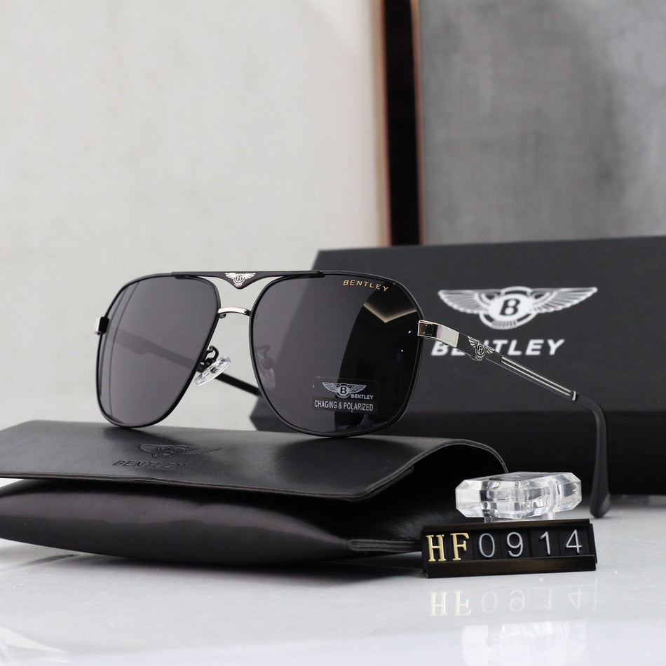 Men’s Polarized Metal Sunglasses – Square UV385 Prescription Ready