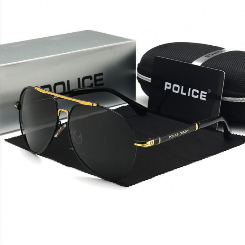 Men’s Polarized Driving Sunglasses – UV400 Metal Square Frame
