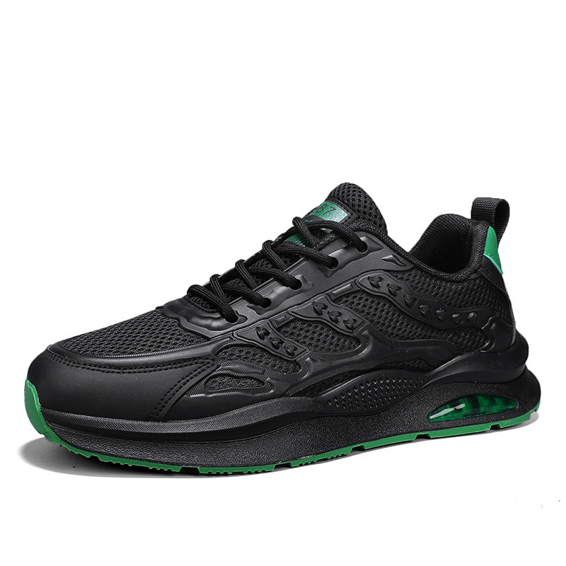 Men’s Mesh Breathable Thick-Soled White Casual Sneakers