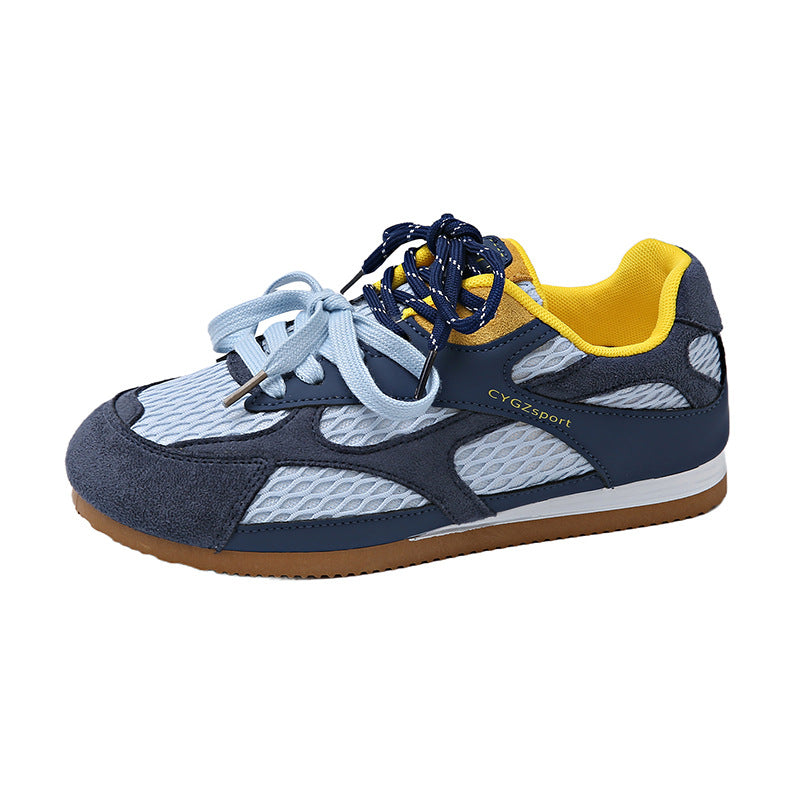 Men’s Mesh Breathable Low-Top Double Lace Casual Sneakers