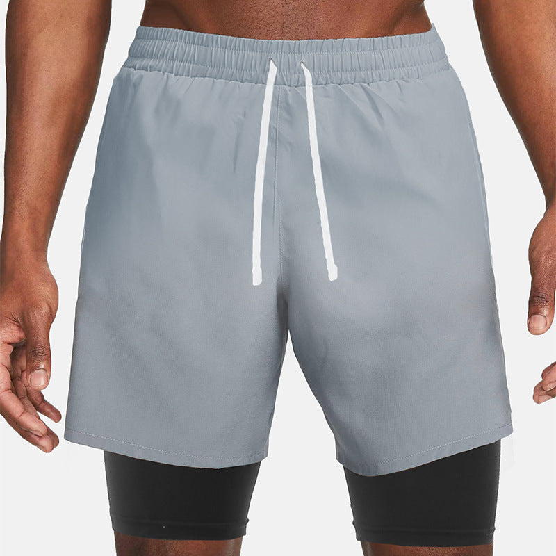 Men’s Quick-Dry Layered Training Shorts for Summer