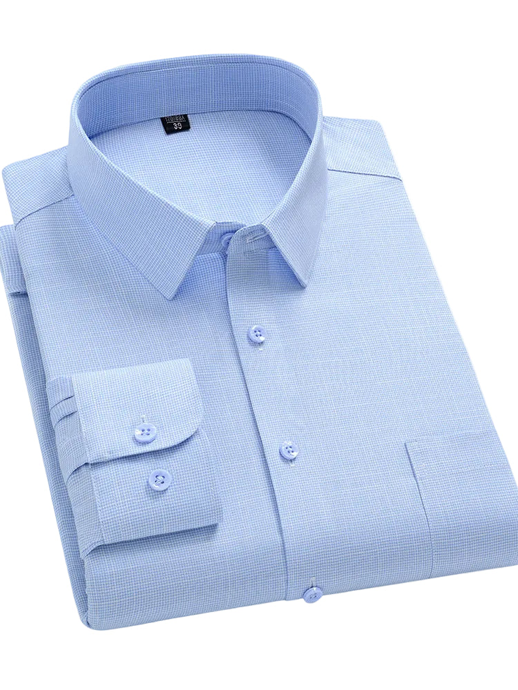 Men’s Stretch Modal Striped Long Sleeve Casual Shirt