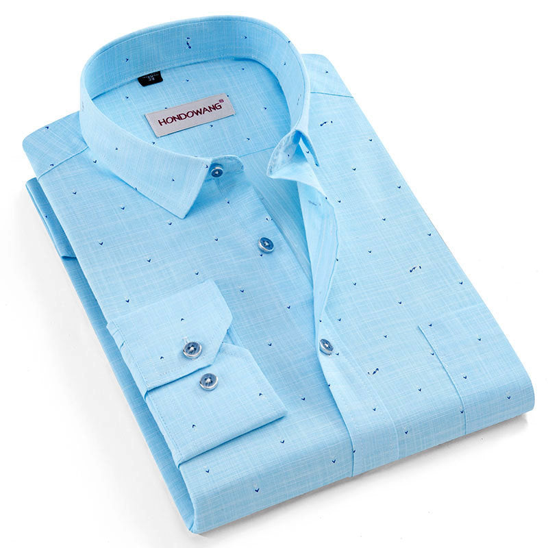 Men’s Plus Size Business Casual Long Sleeve Shirt