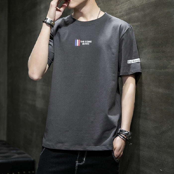 Men’s White Cotton Short Sleeve Casual T-Shirt