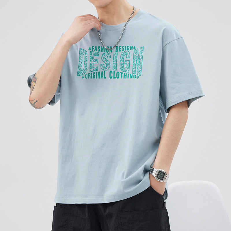 Men’s Heavy Cotton Loose Summer T-Shirt