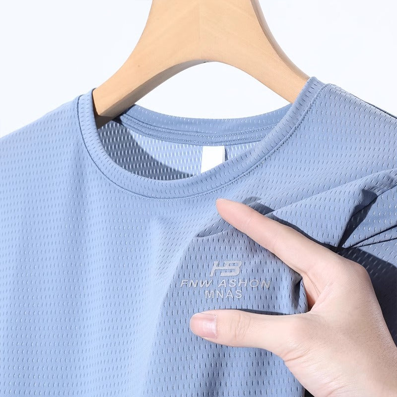 Men’s Ice Silk Mesh Breathable Summer T-Shirt