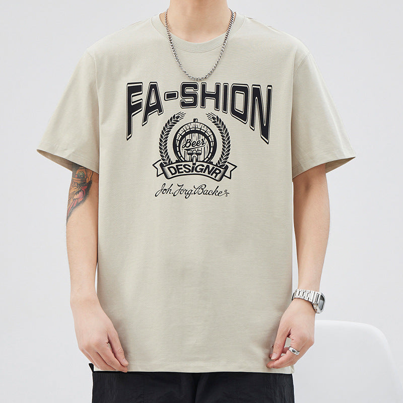 Men’s Loose Cotton Retro Short Sleeve T-Shirt