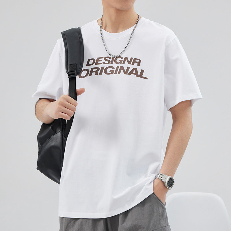 Men’s Heavyweight Cotton Retro Loose Short Sleeve T-Shirt