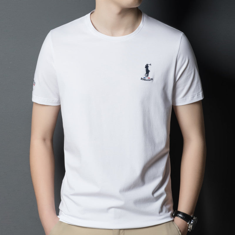 Men's Premium Pure Cotton Striped Summer Crewneck T-Shirt