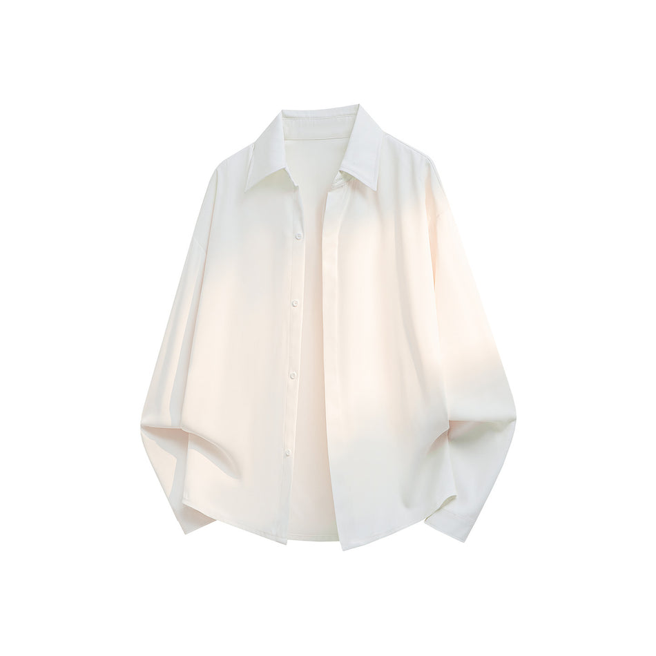 Men’s 2025 Ice Silk Long-Sleeved Minimalist Casual Shirt