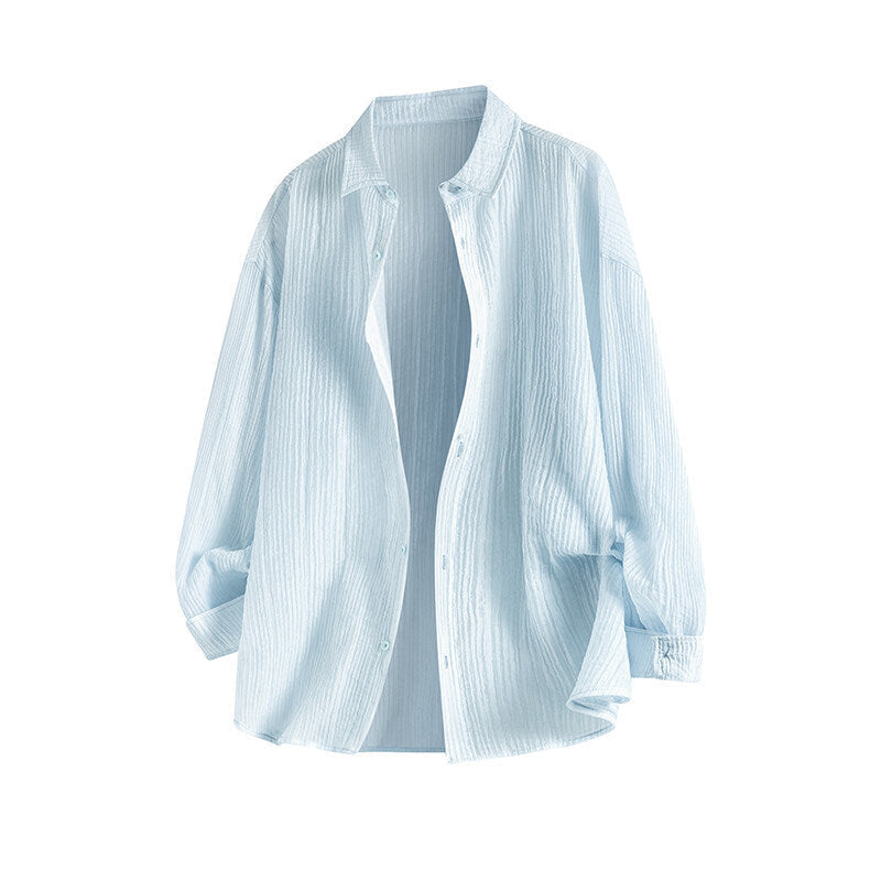 Men’s 2025 Summer Ice Silk Ultra-Light Sun Protection Shirt