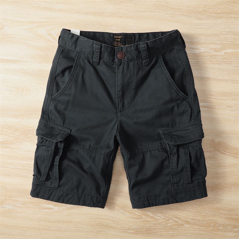 Men's American Retro Washed Camouflage Utility Shorts