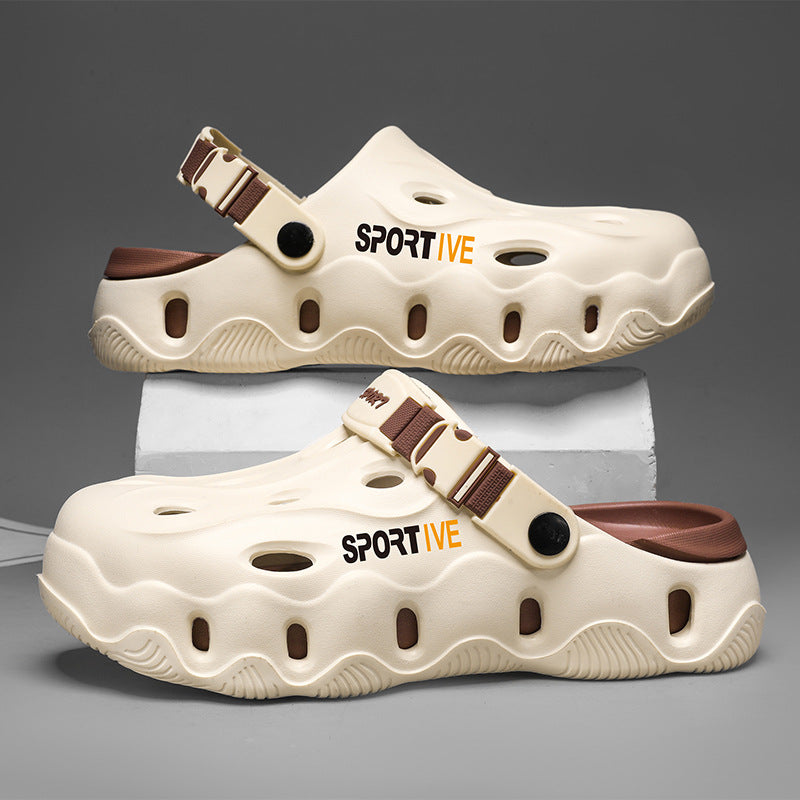 Men’s Height-Increasing Thick-Soled Outdoor Summer Clogs