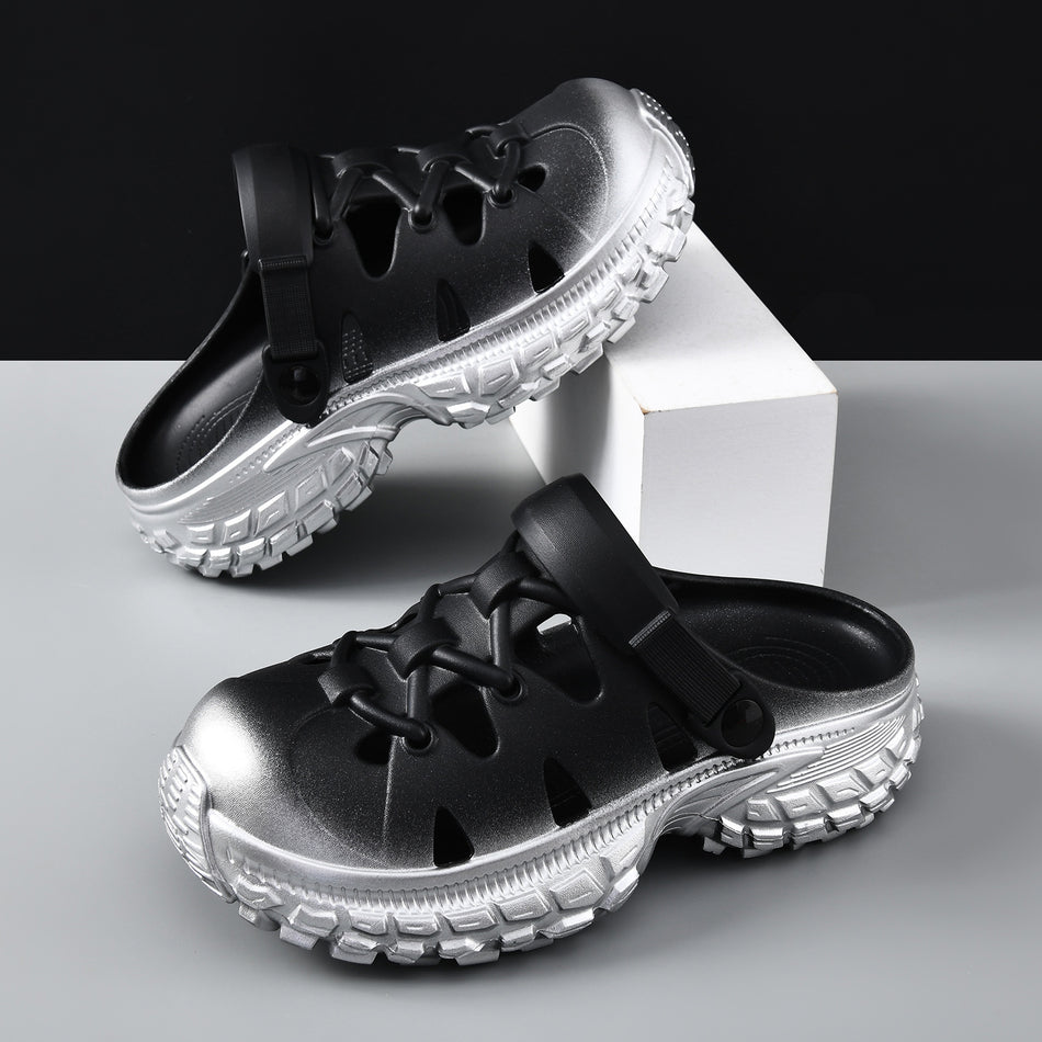 Men’s Thick-Soled Tire-Tread Outdoor Summer Clogs
