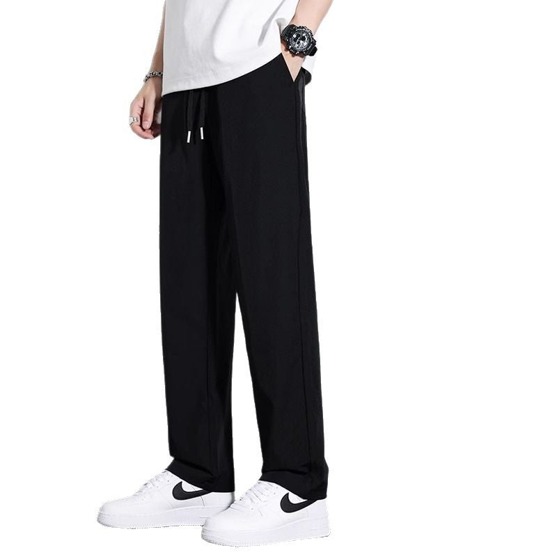 Men's Straight-Leg Ice Silk Breathable Sports Trousers
