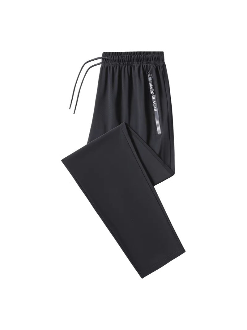 Unisex Straight-Leg Ice Silk Quick-Dry Summer Trousers