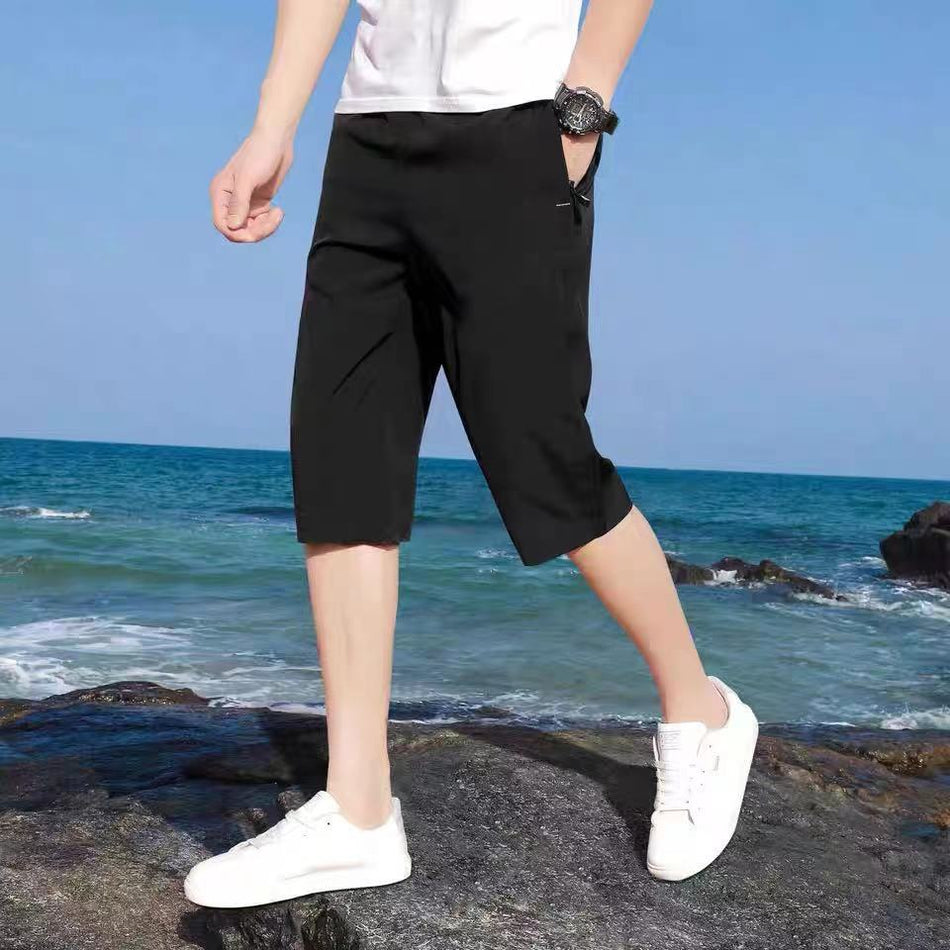 Men’s Quick-Dry Printed Summer Capri Pants