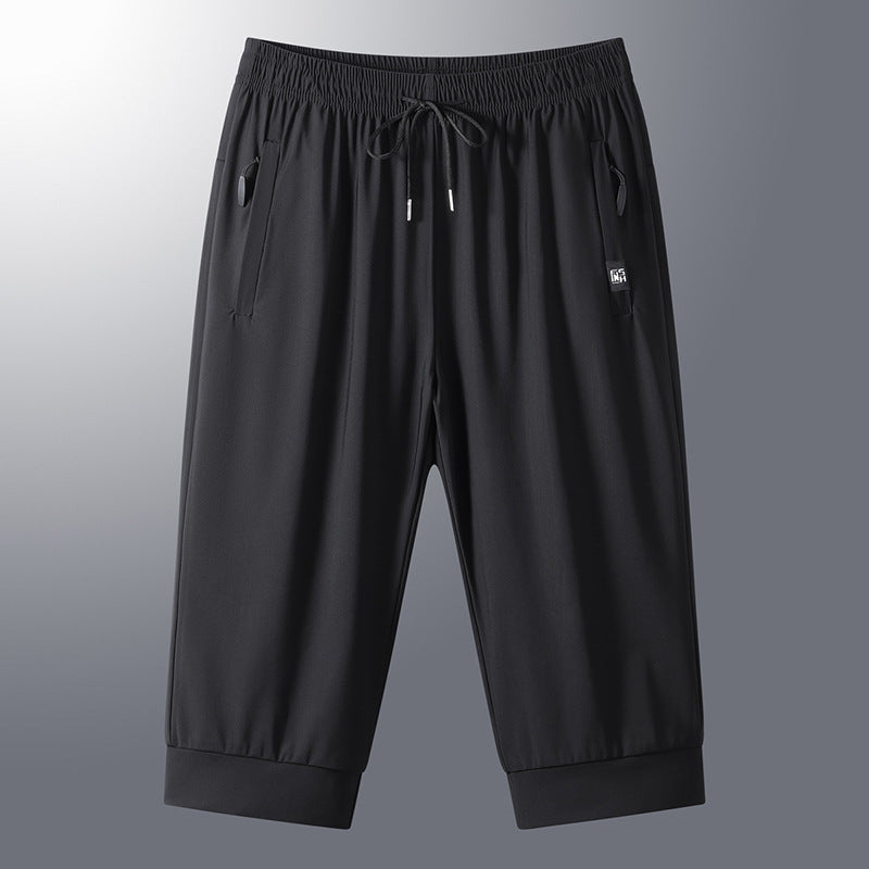 Men’s Premium Ice Silk Nylon Quick-Dry Cropped Pants