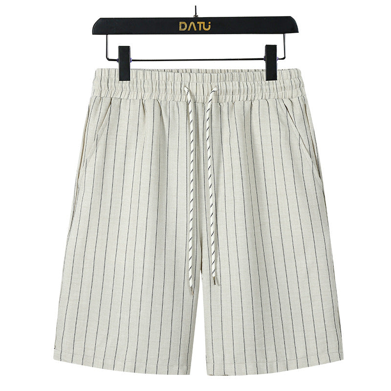 Men’s Premium Striped Ice Silk Quick-Dry Sports Shorts