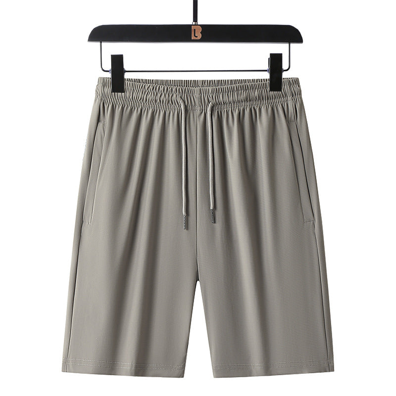 Men’s Premium Zippered Ice Silk Quick-Dry Sports Shorts
