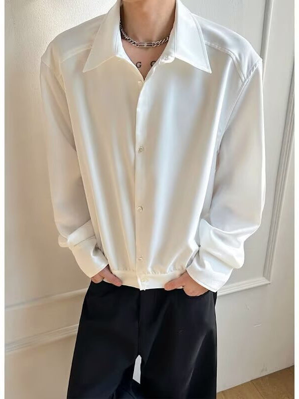 Men's Old Money Style Relaxed Long-Sleeved Cotton Shirt