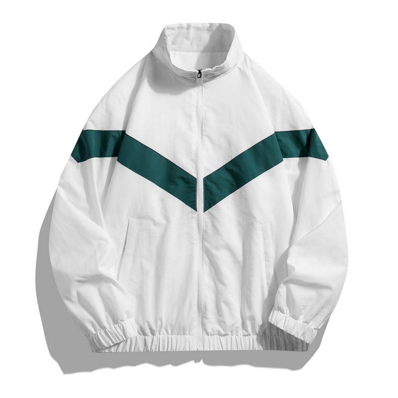 Men’s Color-Blocked Breathable Windbreaker Jacket