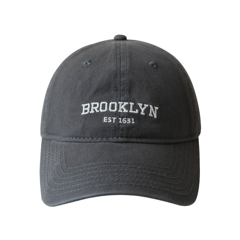Japanese Style Embroidered Soft Top Cap - Unisex Peaked Hat