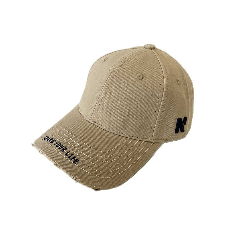 Personalized Side Letter Hard Top Cap - Slimming Duckbill Hat