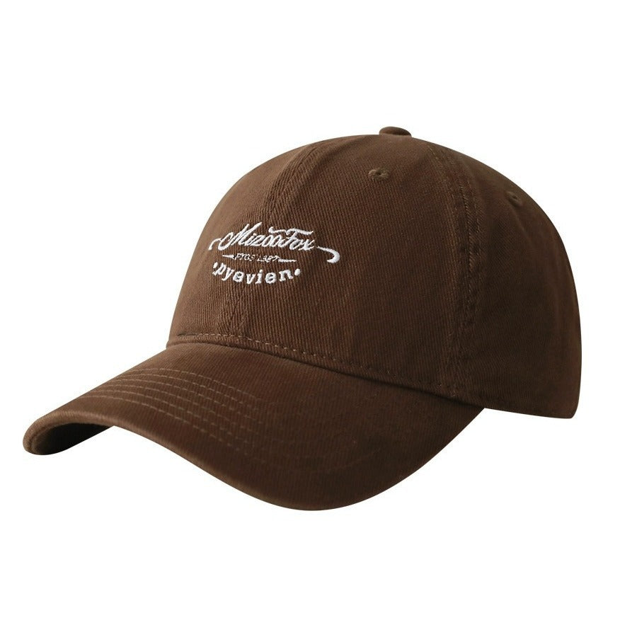 Japanese-Style Wide Brim Soft Top Cap — Premium Cotton Face-Slimming Hat