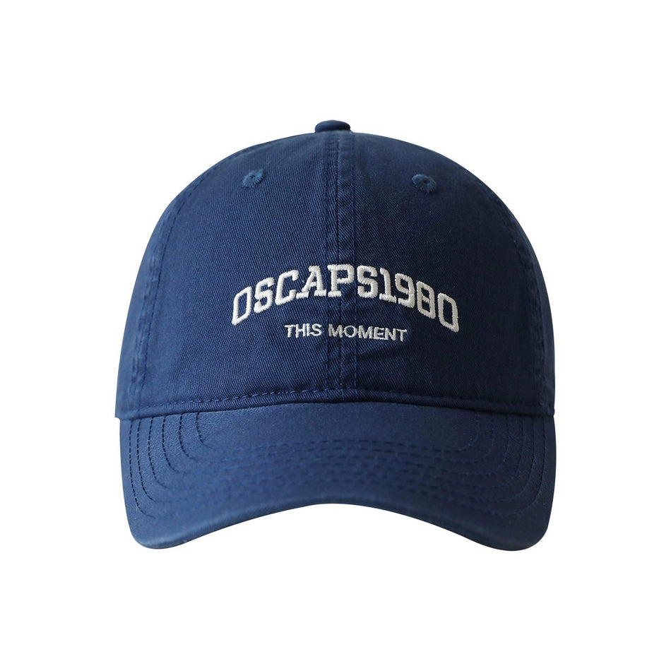Premium Embroidered Letter Soft Top Cap - Korean-Style Face-Slimming Sun Hat