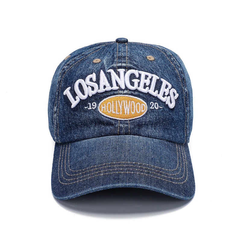 Structured Embroidered Cotton Sunshade Baseball Cap
