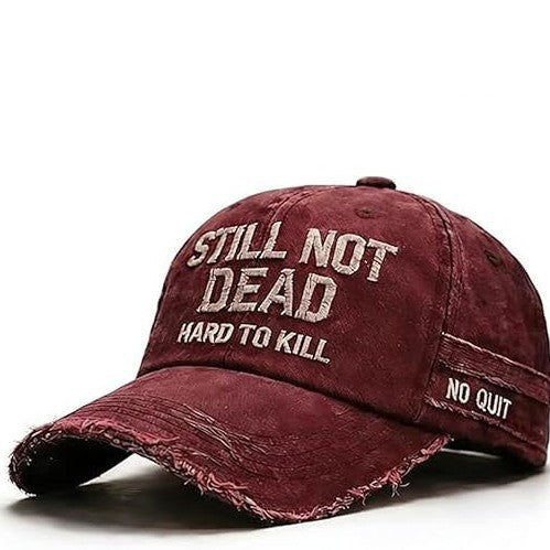 Still Not Dead Embroidered Retro Fringed Baseball Cap