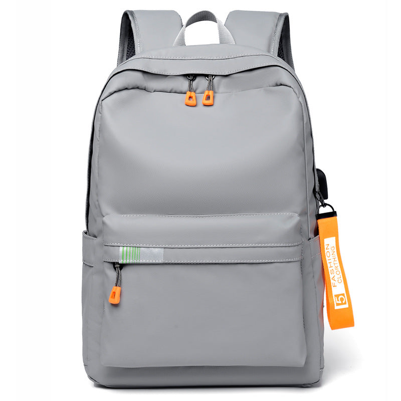 Men's Minimalist Oxford and Leather Film Waterproof Backpack