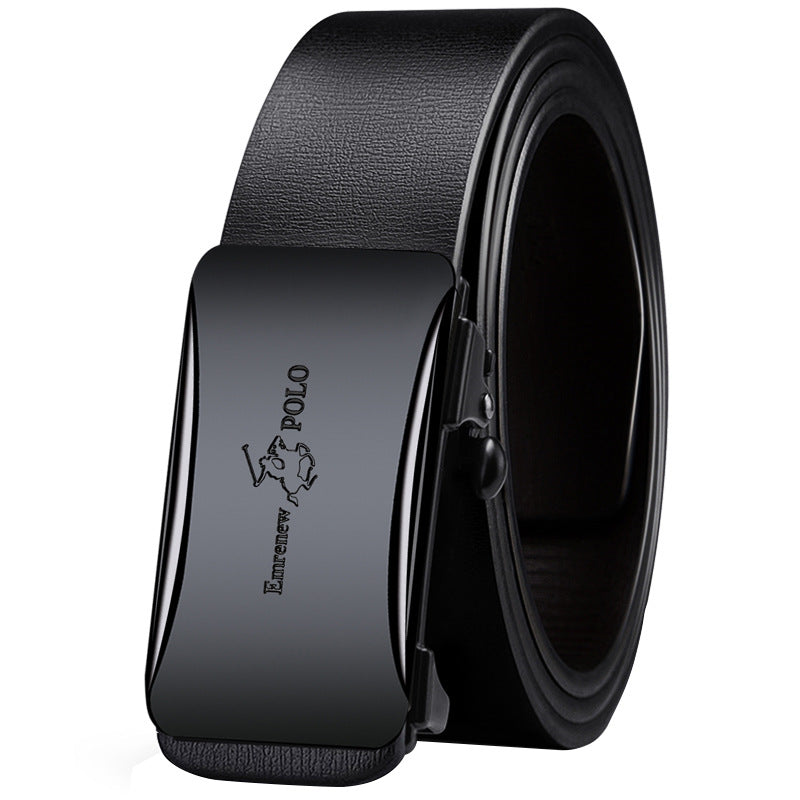 Ample Paul Men’s Automatic Leather Belt in Supple Cowhide