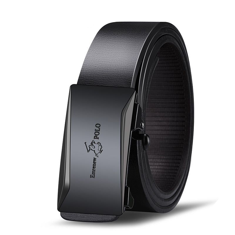 Anpripaul Men’s Genuine Cowhide Belt with Automatic Buckle