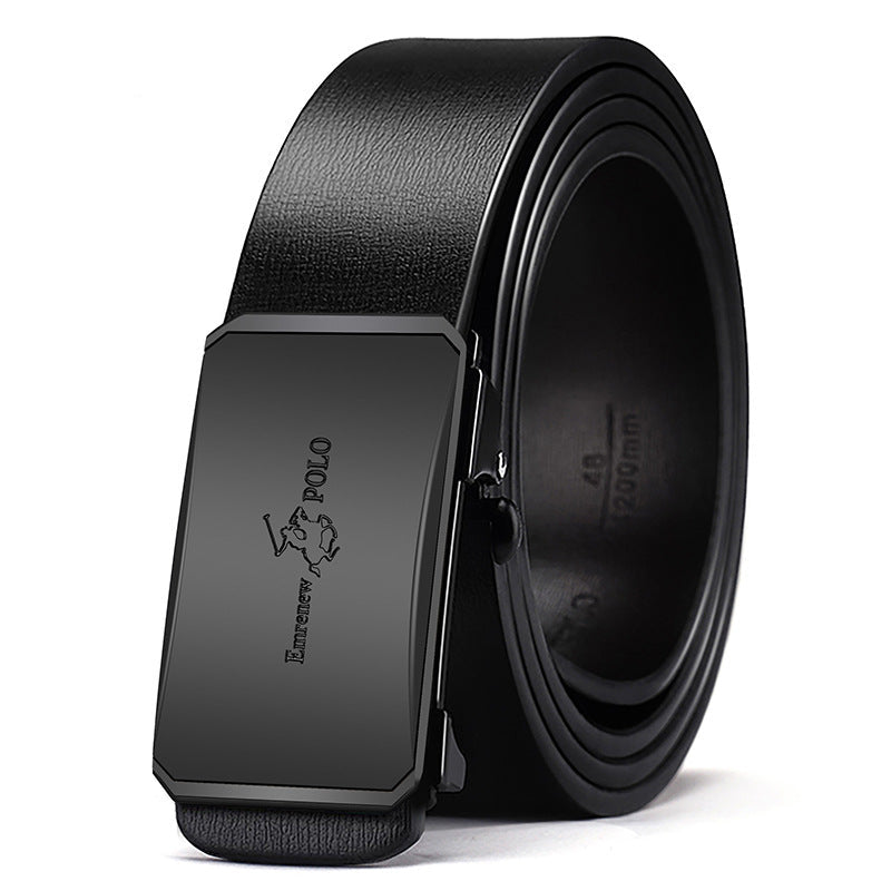 Amuli Paul Men’s Pure Cowhide Leather Belt with Automatic Buckle