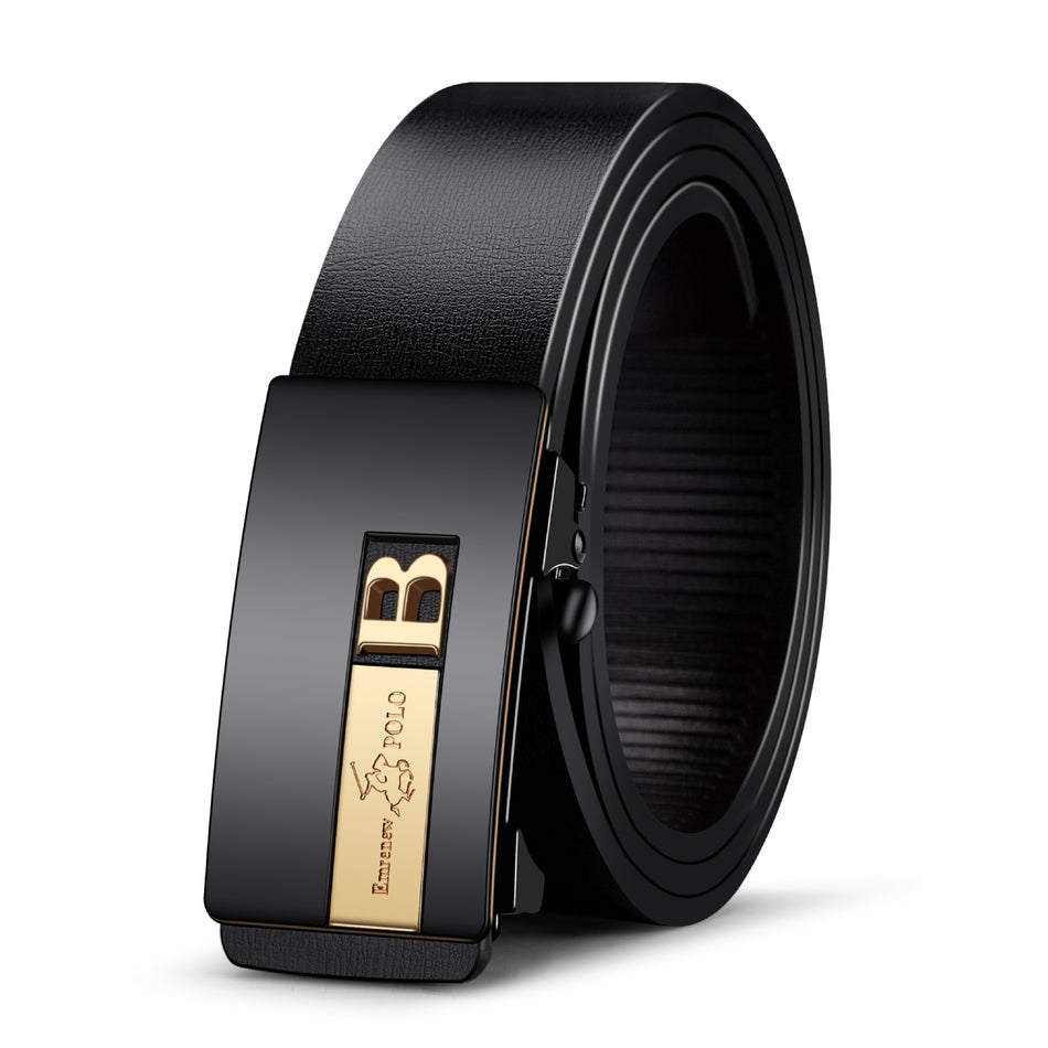 Ample Paul Men’s Genuine Leather Belt with Automatic Buckle
