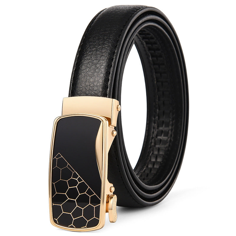 Women’s Elegant Automatic Belt with Polished Heart Buckle