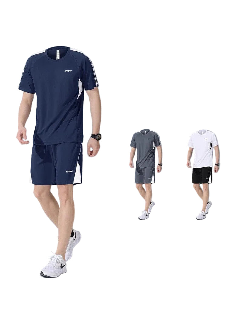 Men’s Ice Silk Quick-Dry Running and Training Set