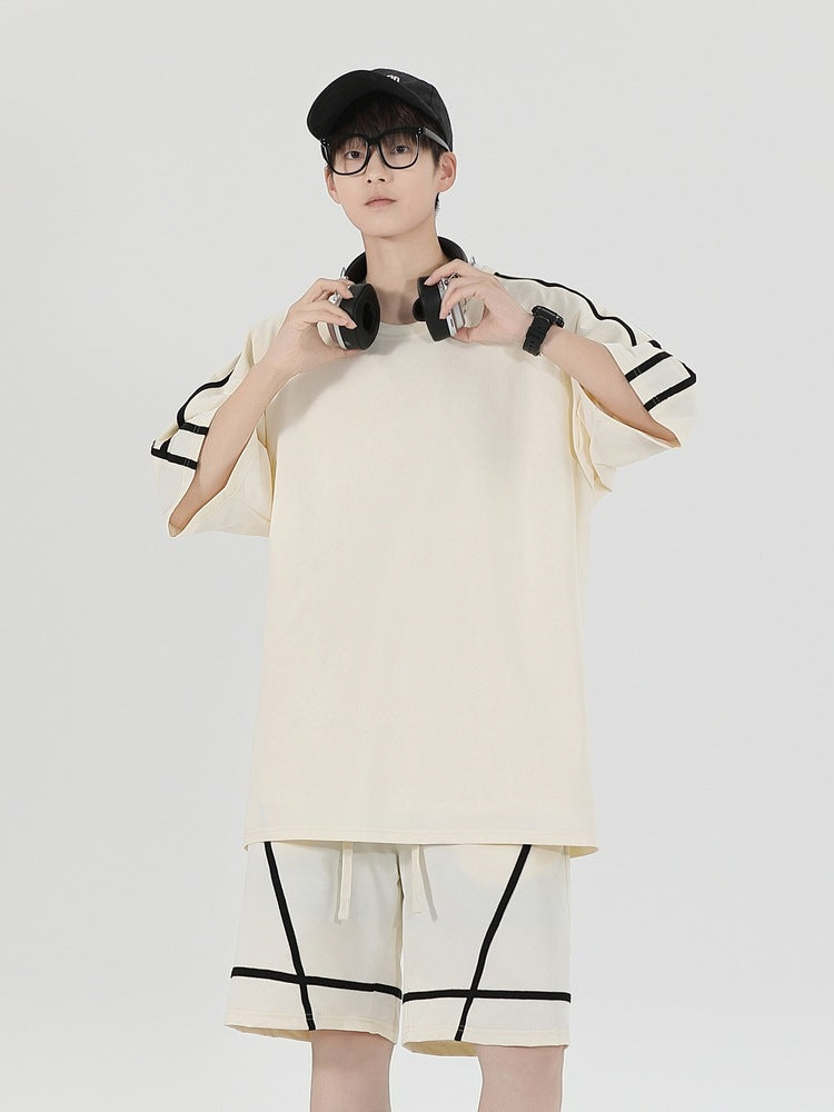 Men’s Summer Relaxed Performance T-Shirt and Shorts Set