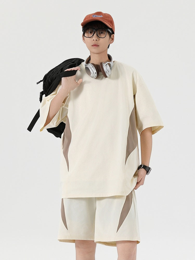 Men’s Color-Block Relaxed Summer Performance Sportswear Set