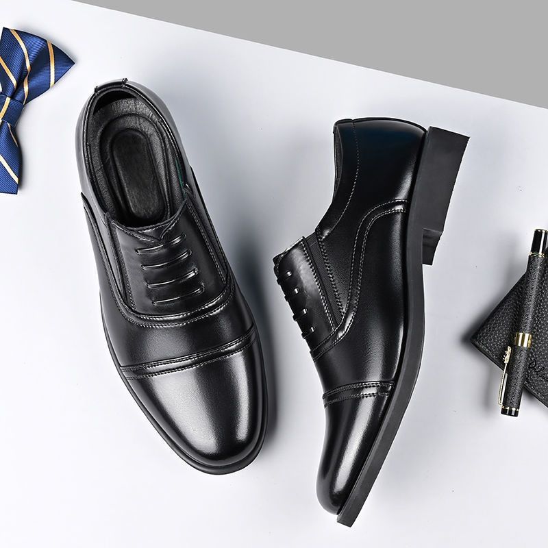 Men's Full Cowhide Leather Formal Business Oxford Shoes