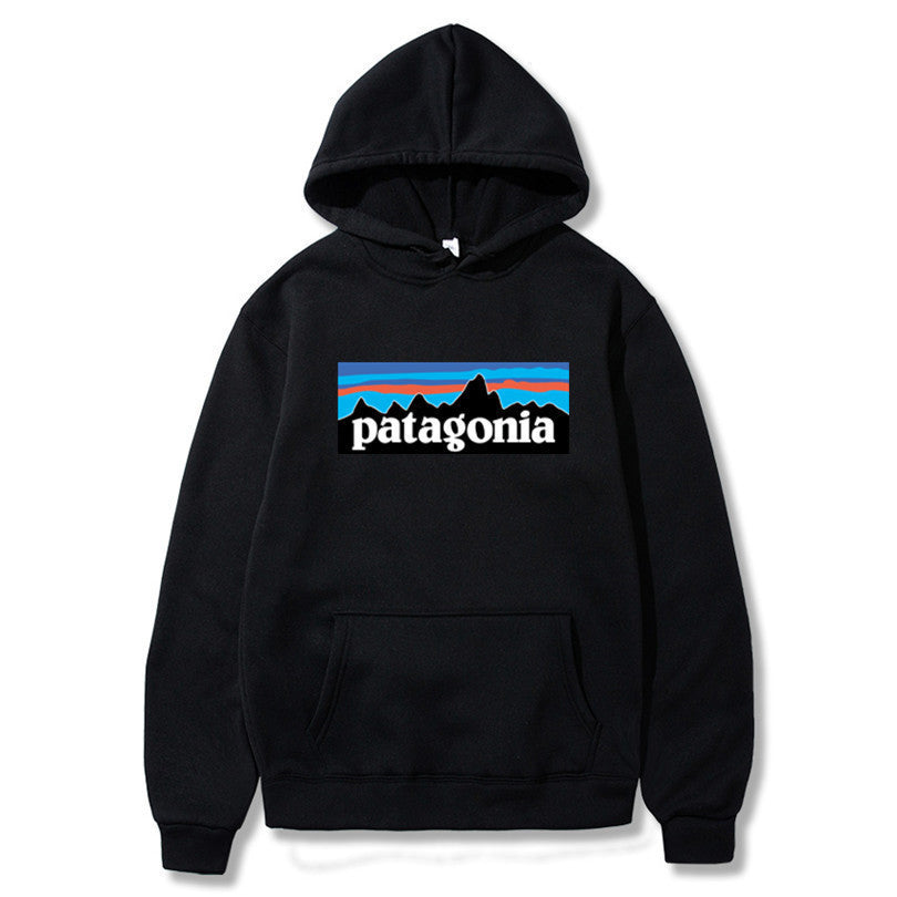 Unisex European & American Style Mountain Print Thickened Hoodie