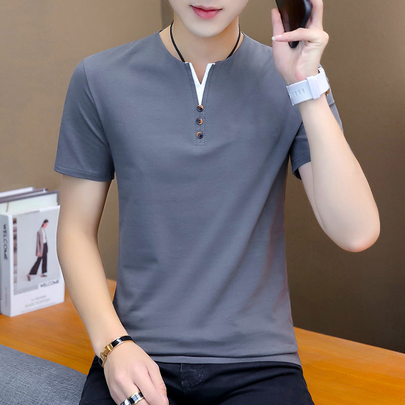 The Sculpted V-Neck Essential | 2026 Men's Slim-Fit Summer Tee