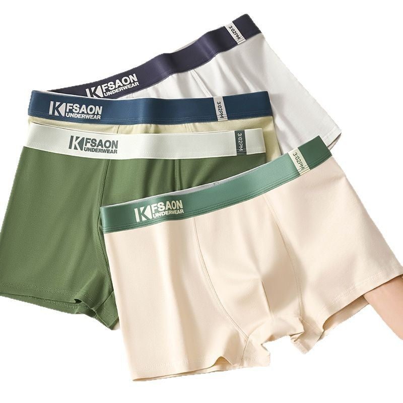 Pack of 3- Men's Antibacterial Xinjiang Cotton Boxer Shorts
