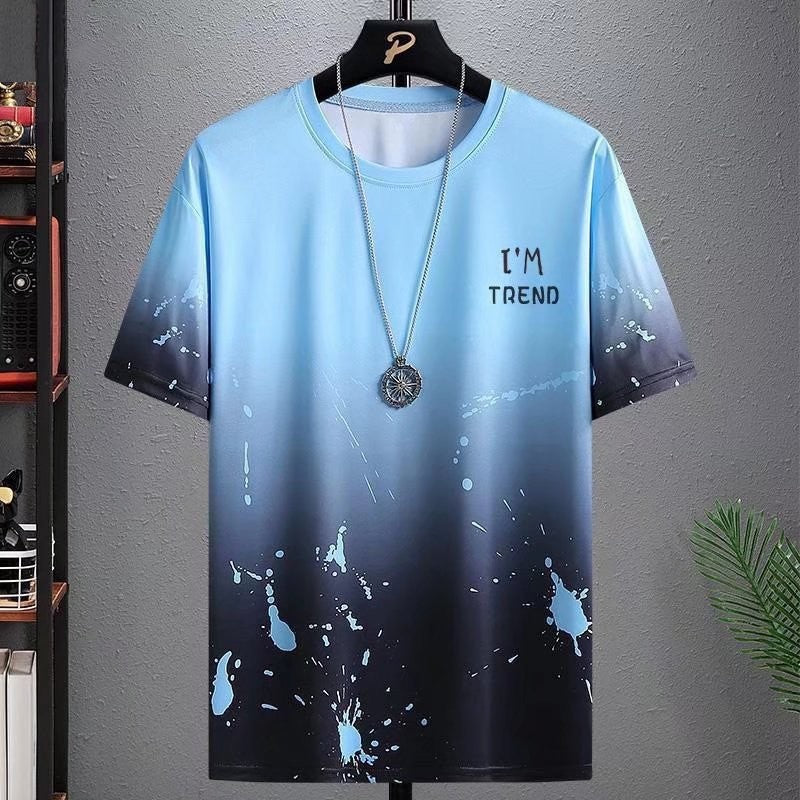 Men's Premium Gradient Short-Sleeve Casual Shirt
